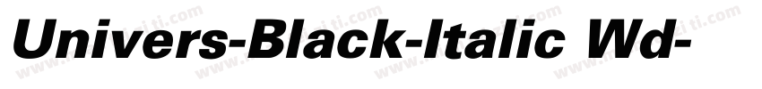 Univers-Black-Italic Wd字体转换